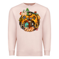 Pale Pink hello fall gamer Premium Sweatshirt - CowGirlArtShop