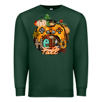 Sports Green hello fall gamer Premium Sweatshirt - CowGirlArtShop
