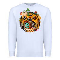 White hello fall gamer Premium Sweatshirt - CowGirlArtShop