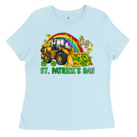 Baby Blue i dig st patrick s day bulldozer Ladies Tee - JahusDesignShop