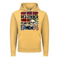 Vintage Mustard we are not descended from a fearful me Vintage Hoodie - MaliasSmallBusiness