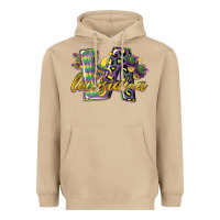 Louisiana Leopard Mardi Gras 12 Inches 300 Dpi Heavyweight Hoodie | Teevron