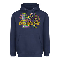 Navy louisiana leopard mardi gras 12 inches 300 dpi Heavyweight Hoodie - CowGirlArtShop