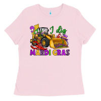 Bubblegum Pink i dig mardi gras bulldozer Ladies Tee - JahusDesignShop