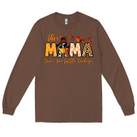 Chestnut this mama loves her little turkeys Long Sleeve Tee - MaliasSmallBusiness