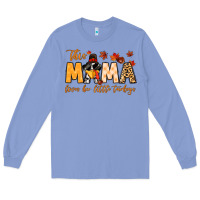 Colony Blue this mama loves her little turkeys Long Sleeve Tee - MaliasSmallBusiness