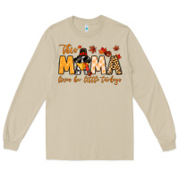 Mushroom this mama loves her little turkeys Long Sleeve Tee - MaliasSmallBusiness