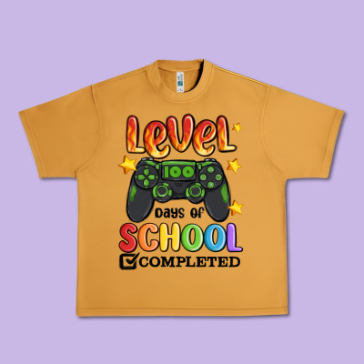 Level 100 Days Of School Completed Urban Heavy Tee Designed By Maliassmallbusiness
