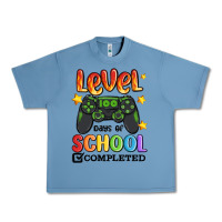 Pebble Blue level 100 days of school completed Urban Heavy Tee - MaliasSmallBusiness