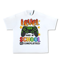 White level 100 days of school completed Urban Heavy Tee - MaliasSmallBusiness
