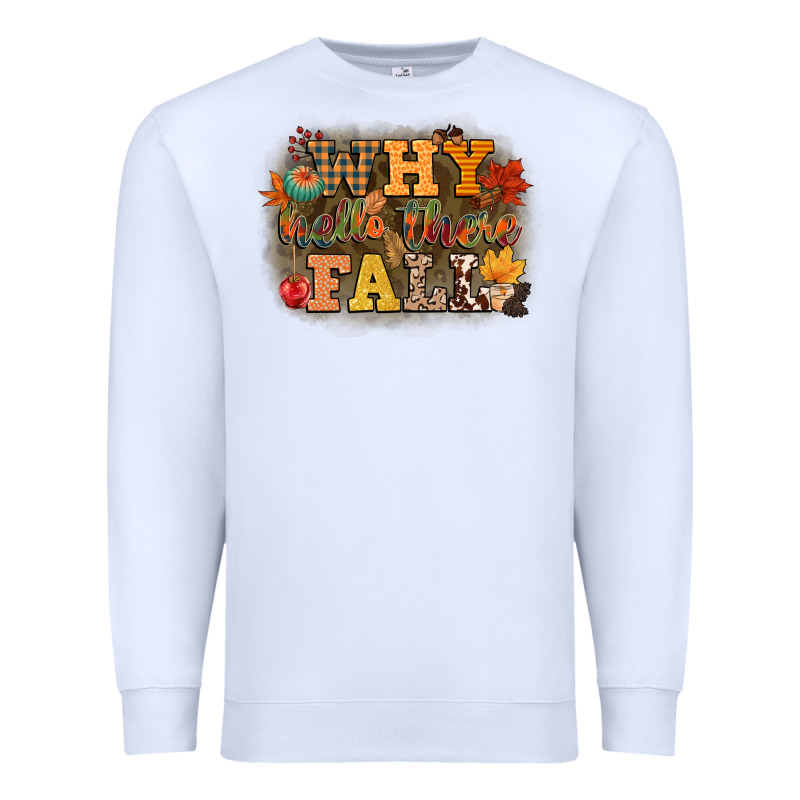 Why Hello There Fall Premium Sweatshirt by CowGirlArtShop | Teevron