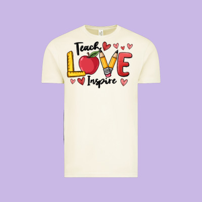Teach Love Inspire Vintage Tee Designed By Maliassmallbusiness