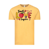 Vintage Mustard teach love inspire Vintage Tee - MaliasSmallBusiness