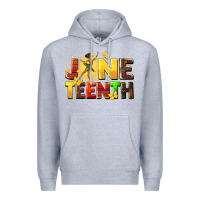 Heather Grey juneteen black girl Premium Hoodie - CowGirlArtShop