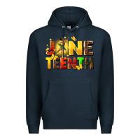 Navy juneteen black girl Premium Hoodie - CowGirlArtShop