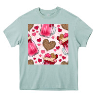 Arona valentines day milkshake seamless pattern Heavy Core Tee - BundleAndBundleShop
