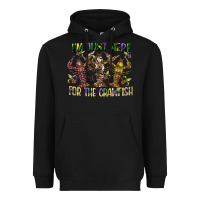 Black im just here for the crawfish Heavyweight Hoodie - CowGirlArtShop