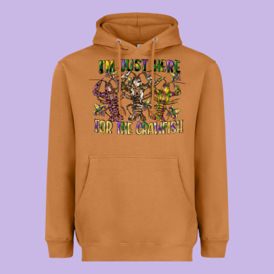 Im Just Here For The Crawfish Heavyweight Hoodie Designed By Cowgirlartshop