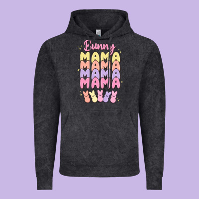 Bunny Mama Vintage Hoodie Designed By Maliassmallbusiness