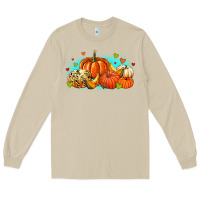 Mushroom thankful pumpkins Long Sleeve Tee - MaliasSmallBusiness