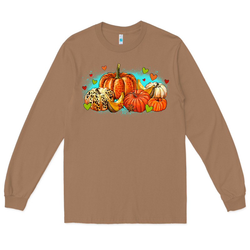 Thankful Pumpkins Long Sleeve Tee by MaliasSmallBusiness | Teevron