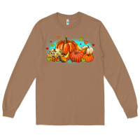 Toasted Coconut thankful pumpkins Long Sleeve Tee - MaliasSmallBusiness