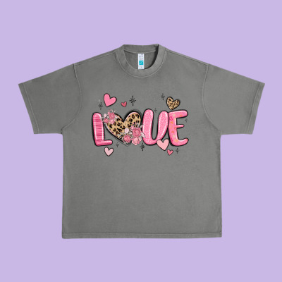 Love Valentines Day Urban Heavy Tee Designed By Maliassmallbusiness