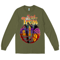 Army Green trick treat black Long Sleeve Tee - JahusDesignShop