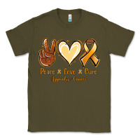 Army Green Peace love cure Appendix Cancer Classic Tee - NancyCooperArtShop