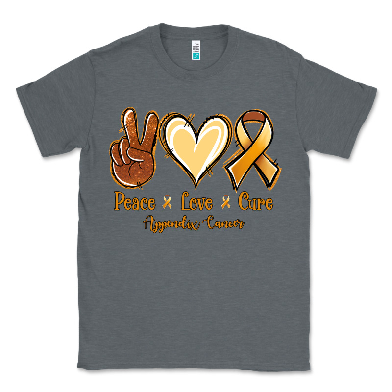 Peace Love Cure Appendix Cancer Classic Tee by NancyCooperArtShop | Teevron