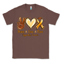 Chestnut Peace love cure Appendix Cancer Classic Tee - NancyCooperArtShop