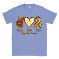 Colony Blue Peace love cure Appendix Cancer Classic Tee - NancyCooperArtShop