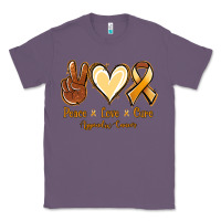Lavender Peace love cure Appendix Cancer Classic Tee - NancyCooperArtShop
