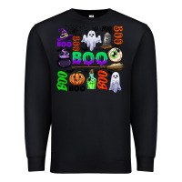 Black boo halloween Premium Sweatshirt - CowGirlArtShop