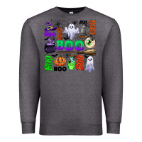 Charcoal Heather boo halloween Premium Sweatshirt - CowGirlArtShop