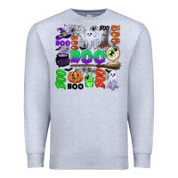 Heather Grey boo halloween Premium Sweatshirt - CowGirlArtShop