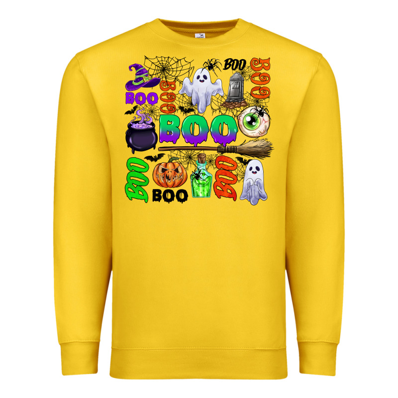 Boo Halloween Premium Sweatshirt by CowGirlArtShop | Teevron