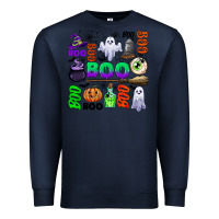 Navy boo halloween Premium Sweatshirt - CowGirlArtShop