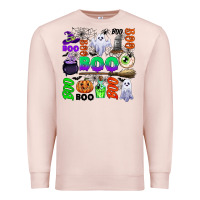 Pale Pink boo halloween Premium Sweatshirt - CowGirlArtShop