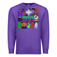 Purple boo halloween Premium Sweatshirt - CowGirlArtShop
