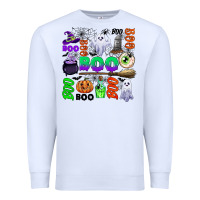 White boo halloween Premium Sweatshirt - CowGirlArtShop