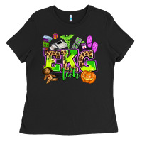 Black ekg tech nurse halloween Ladies Tee - AdoDesignShop