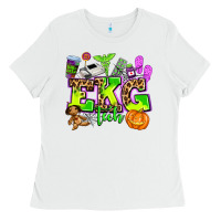 White ekg tech nurse halloween Ladies Tee - AdoDesignShop