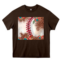 Chocolate Brown baseball leopard Heavy Core Tee - JahusDesignShop