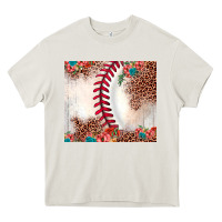 Cream baseball leopard Heavy Core Tee - JahusDesignShop