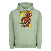 Pigment Oil Green mardi gras crawfish dude Urban Hoodie - FaDigitalArtStudio