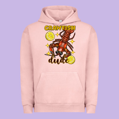 Mardi Gras Crawfish Dude Urban Hoodie Designed By Fadigitalartstudio