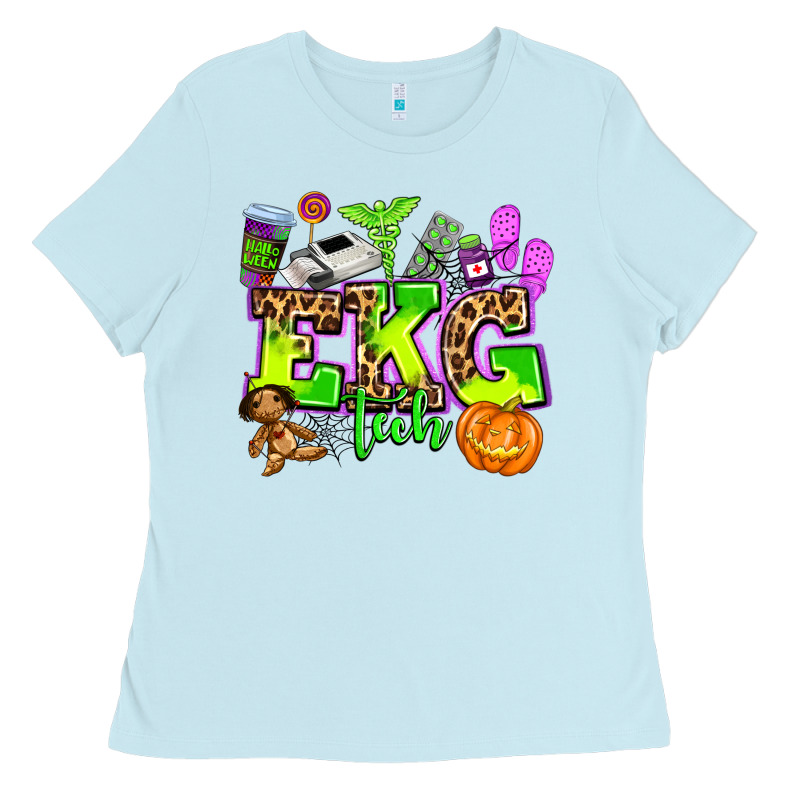 Ekg Tech Nurse Halloween Ladies Tee by AdoDesignShop | Teevron