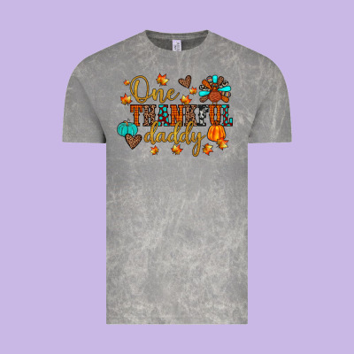 One Thankful Daddy Vintage Tee Designed By Jahusdesignshop