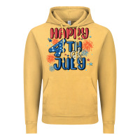Vintage Mustard happy 4th of july Vintage Hoodie - MaliasSmallBusiness